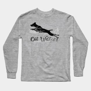 Dock Diving Dog Swimming Dog Long Sleeve T-Shirt